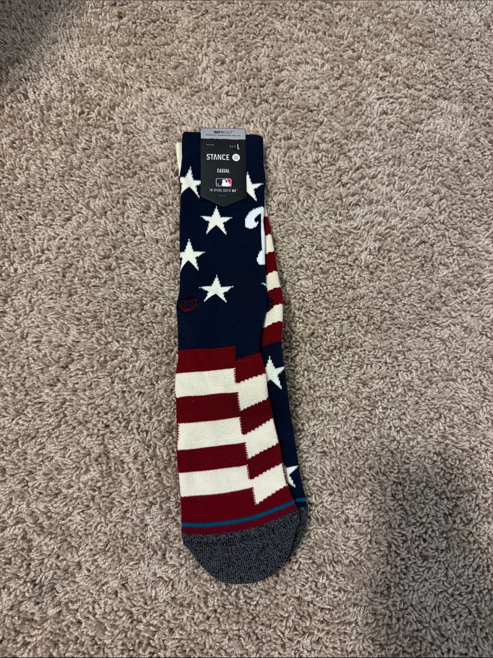 Stance Men's Crew Socks - MLB Phillies American Flag